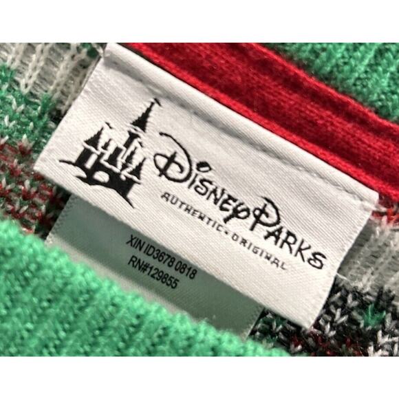 DISNEY PARKS Authentic Christmas MICKEY MINNIE Ears Sweater Size M *A3 - Picture 3 of 4